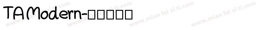 TA Modern字体转换